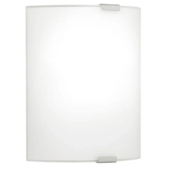 1 Light Contemporary White Flush Wall Light With Clips