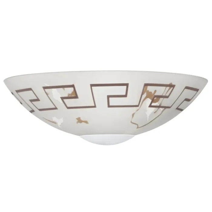 1 Light White Gothic Style Flush Wall Light