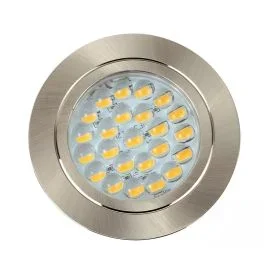 10 x Voyager LED Brushed Chrome Recessed 12V Downlights in Cool White