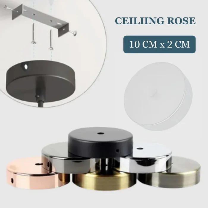 100mm x 20mm Side Fiting Single Outlet Ceiling Rose ~1474