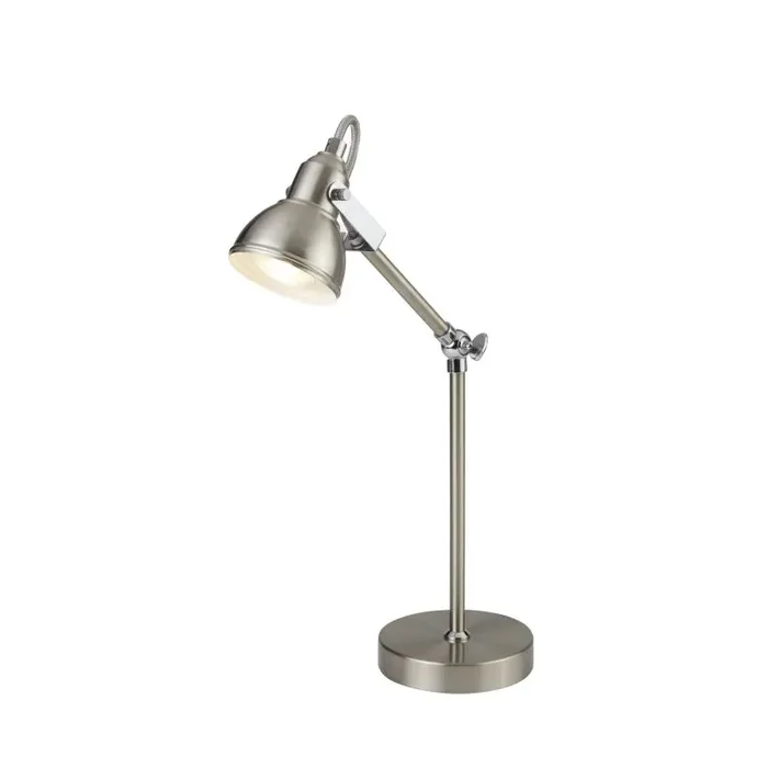 1079SS Focus Table Lamp, Satin Silver & Chrome