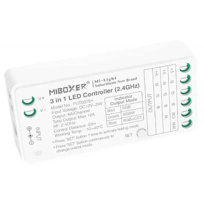 12/24V DC RGB/RGBW LED Dimmer Controller MiBoxer FUT037S+