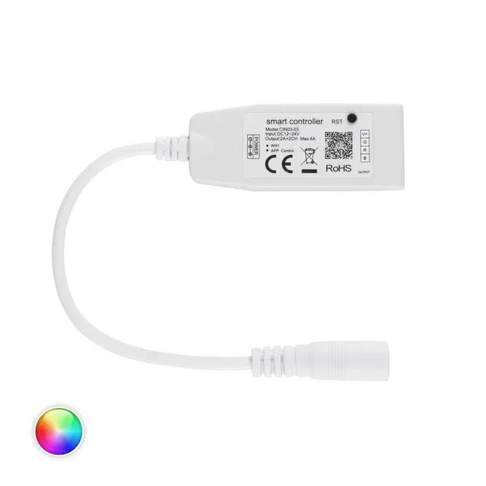 12/24V DC RGB TUYA WIFI LED Strip Mini Controller White