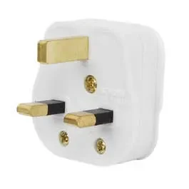 13A 3 Pin Plug Top – White