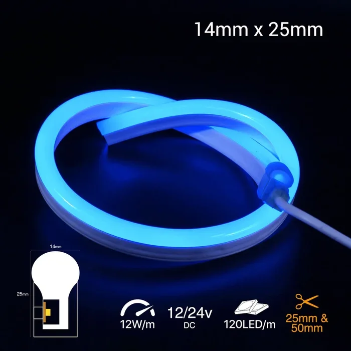 14×25 Contour LED Neon Flex – 5m reel – Only £11p/m!