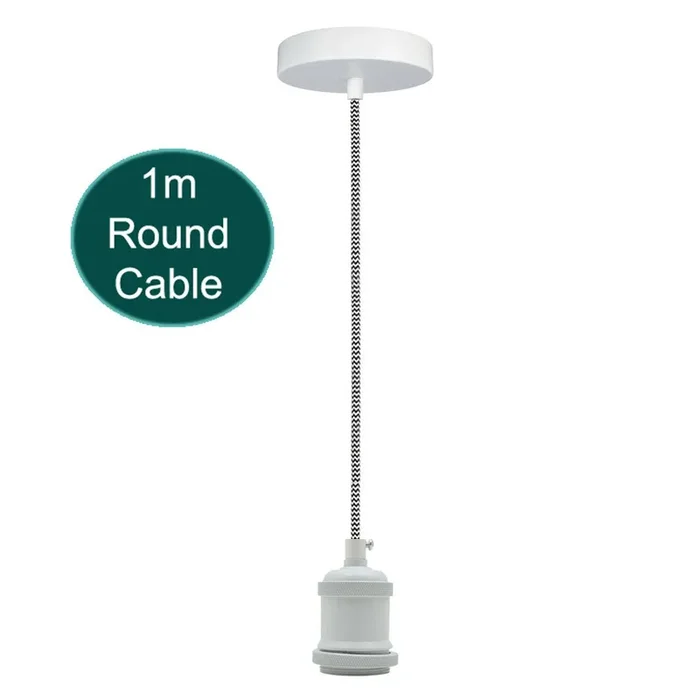 1m White Pendant Light Holder~1695