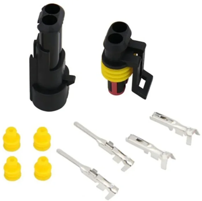 2 Pin Waterproof Connectors, per pair