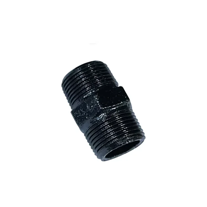 3/4 BSP MALLEABLE iron pipe BLACK Painted Hex Nipple Iron pipe Light fitting~4525