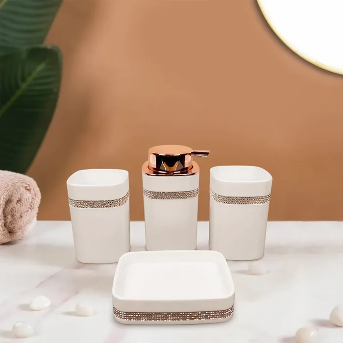 4 Pcs Bathroom Accessory Set Luxury Bath Accessories Set ~5422