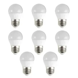 8 x MiniSun 4W LED ES/E27 Golfball Bulbs in Cool White
