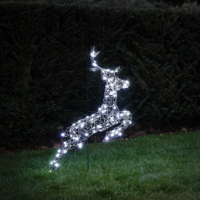 80cm Harlow Leaping Stag Light Up Reindeer