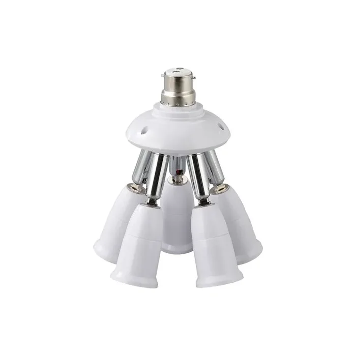 Additions 1 to 5 B22 to E27 Converter White Adjustable Lampholders