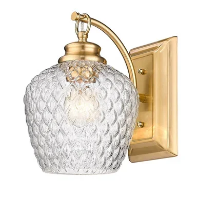 Adeline One Light Wall Sconce (1088-1W MBG-CLR)
