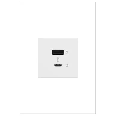 Adorne USB Type-A/C Outlet Module (ARUSB2AC6W4)