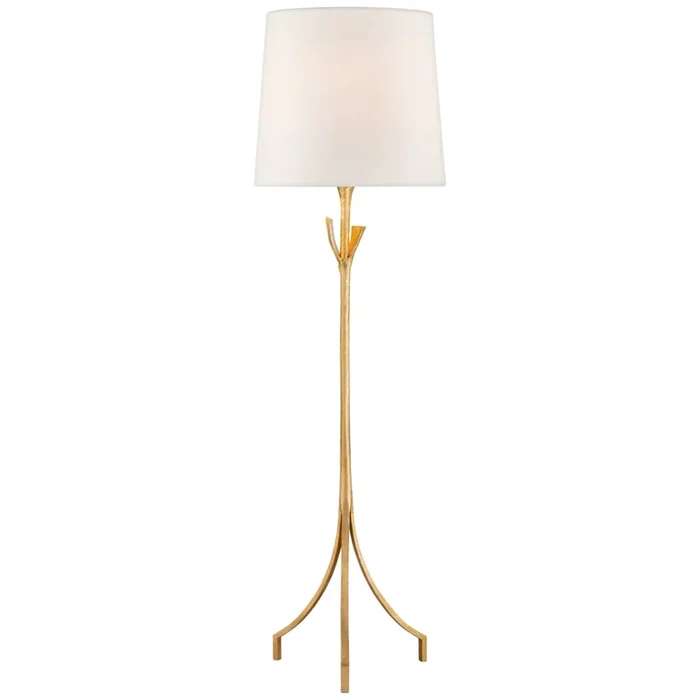AERIN Fliana Floor Lamp in Gild with Linen Shade W18″ x H58.5″ARN 1080G-L