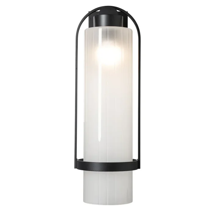 Alcove Large Outdoor Sconce 1-Light Frosted Glass (FD) in Coastal Black302557-SKT-80-FD0743
