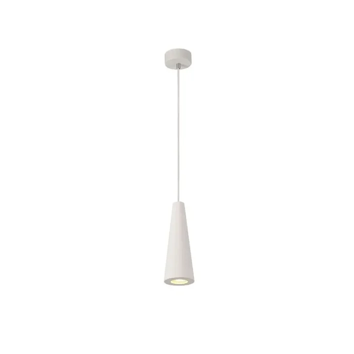Alina 9cm Cone Pendant, 1 x GU10, White Paintable Gypsum