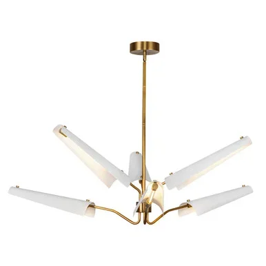Alora Osorio LED Chandelier in Matte White/Vintage Brass – CH347646MWVB