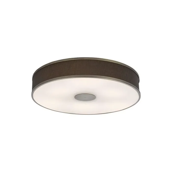 Alvaro 6 Light E27 Antique Bronze Flush Fitting C/W Mushroom Shade