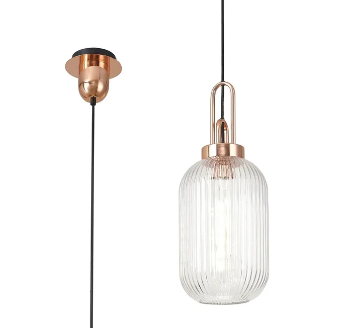 Aniston 1 Light Pendant EM1350-KHSA Copper