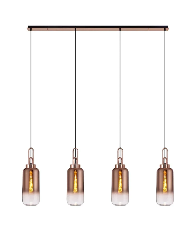 Aniston Linear 4 Light Pendant EM8260-KHSA