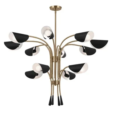 Arcus 12 Light Chandelier (52561CPZBK)