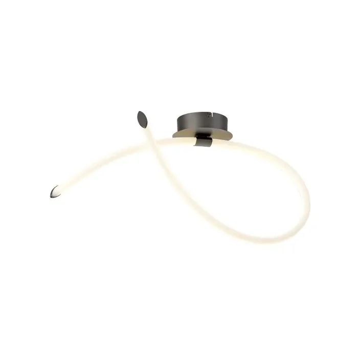 Armonia Semi Flush Loop, Dimmable, 25W LED, 3000K, 1875lm, Titanium/Frosted Acrylic, 3yrs Warranty