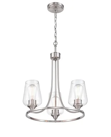Ashford Three Light Chandelier (9723-BN)