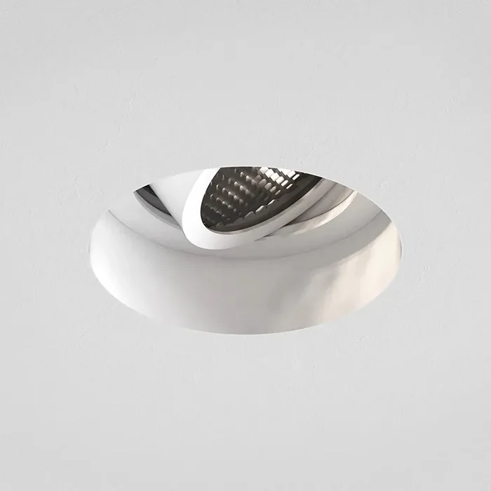 Astro Trimless Slimline Round Fire Rated Adjustable Downlight – White