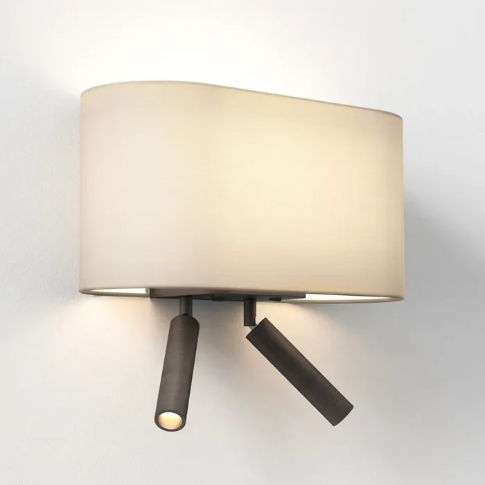 Astro Venn Twin Wall Light with Reading Light – Bronze