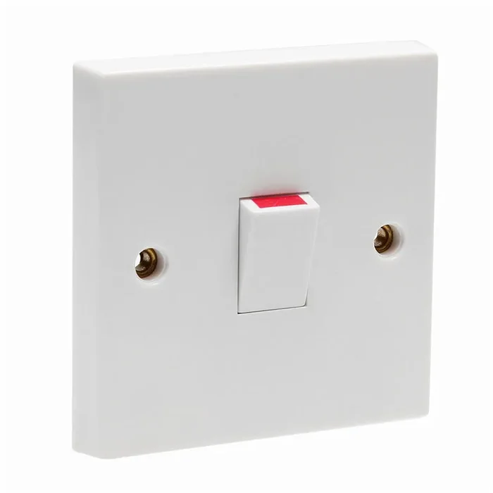 Axiom 20A Double Pole Switch – White