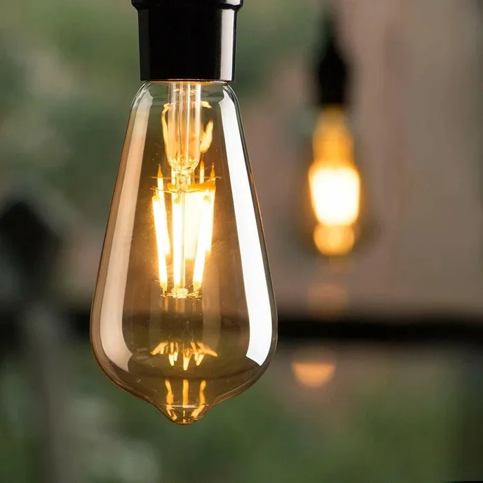 B22 ST64 8W Vintage Light Bulb Amber Glass~ 5173