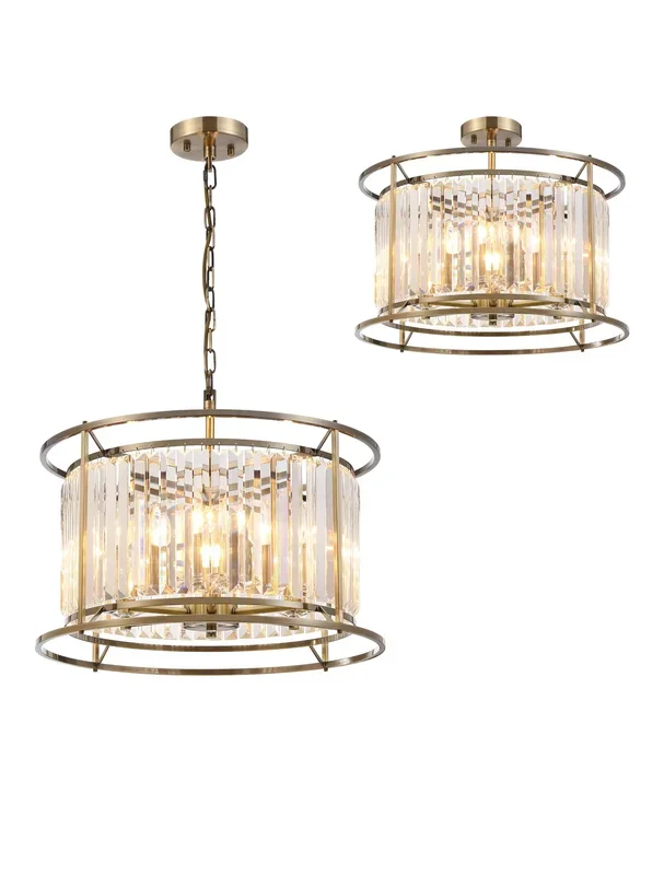 Bardem 50cm Pendant Antique Brass EM9219-HSA