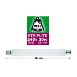 BELL 02060 – 221mm 30W S15 Double Ended Opal Striplite Tube