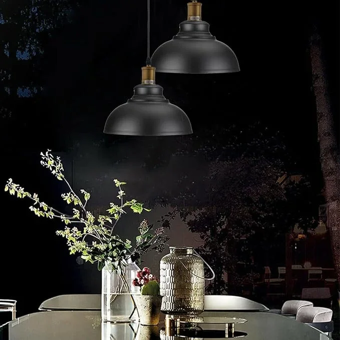 Black Metal Retro Ceiling Pendant Light Shade Easy Fit Lampshade ~2089