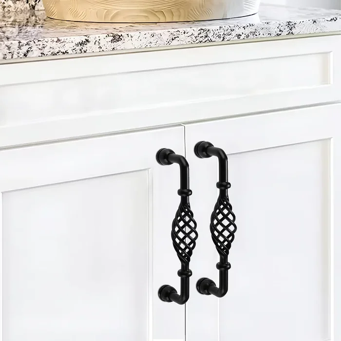 Black Vintage Drawer Pull Handles 128mm Metal Cabinet Handle ~2414