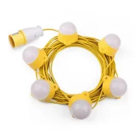 Bright Source 12m 30w 4000k 110v IP44 Festoon Kit – Cool White – Non Maintained Emergency
