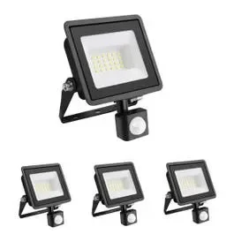 Bright Source 20w 6500k LED Floodlight – Daylight – PIR Sensor – Multipack