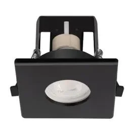 Bright Source Square IP20 GU10 Downlight – Black