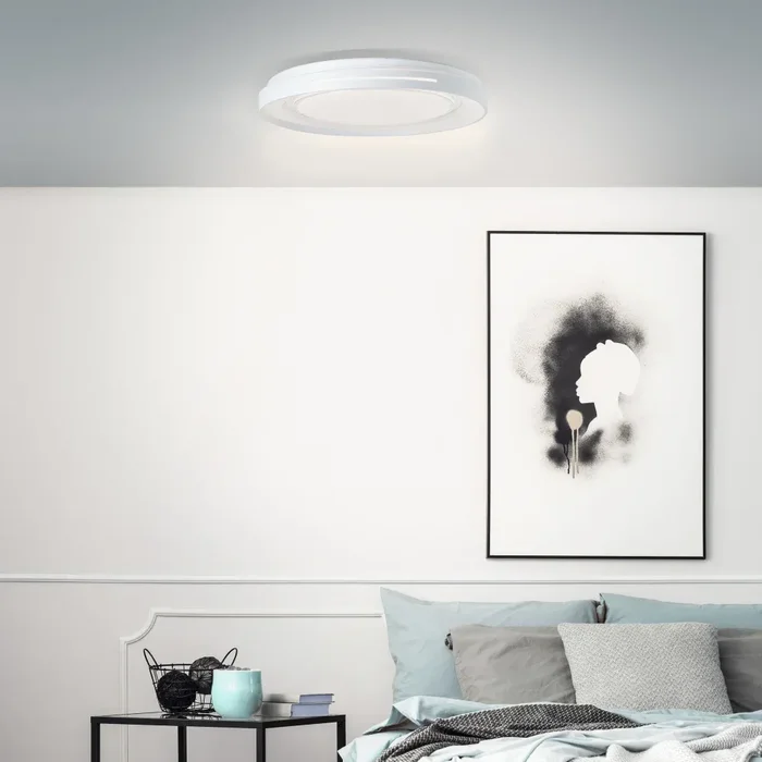 Brilliant BARTY Ceiling Light LED chrome, white, 1-light source, Remote control