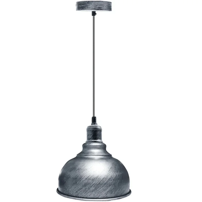 Brushed Silver Retro Pendant Shade Metal Style pendant light~1855