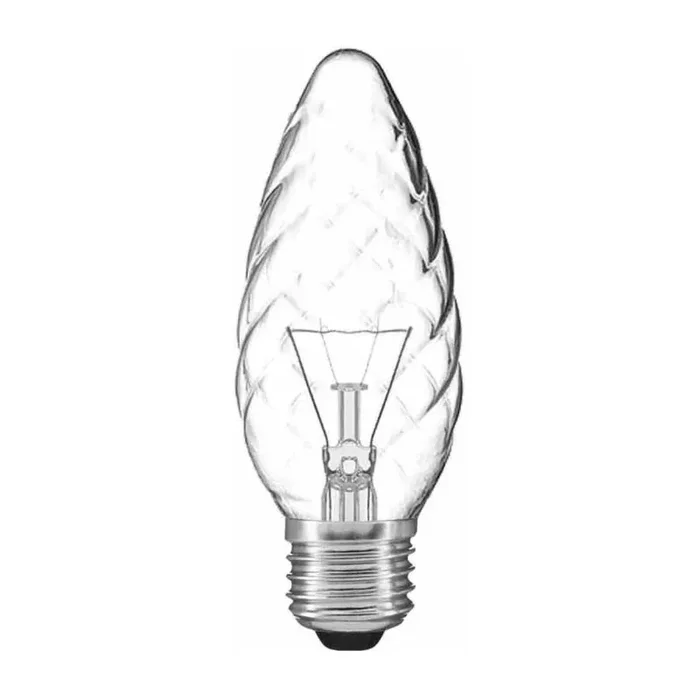 Candle 45mm Twisted Clear E27 40W