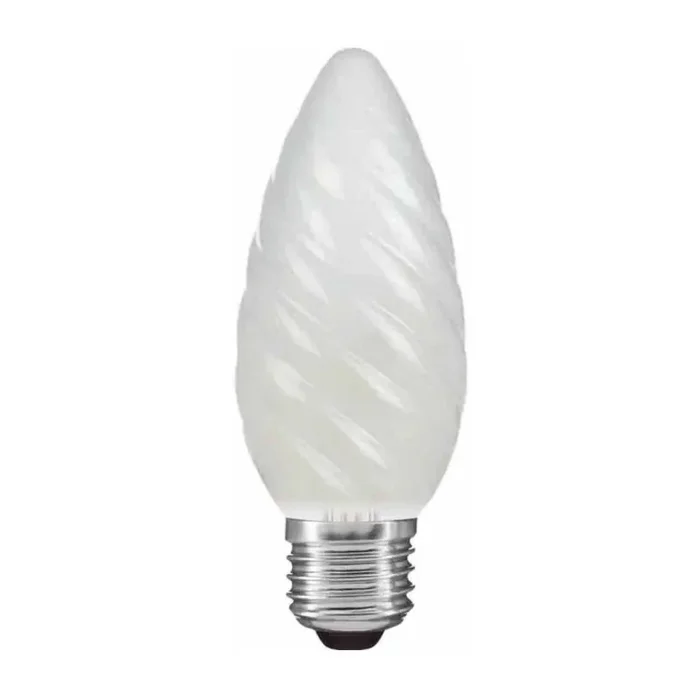 Candle 45mm Twisted Frosted E27 60W