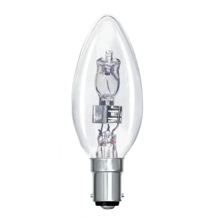 Casell C28SBC-H-CA – Candle 28w Ba15d/SBC 240v Clear Energy Saving Halogen Light Bulb