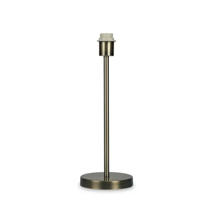 Cedar Round Base Medium Table Lamp Without Shade, Inline Switch, 1 Light E27 Antique Brass