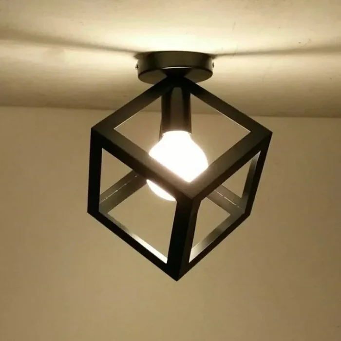 Ceiling Light Fittings Flush Mount Industrial Cage Ceiling light~5751