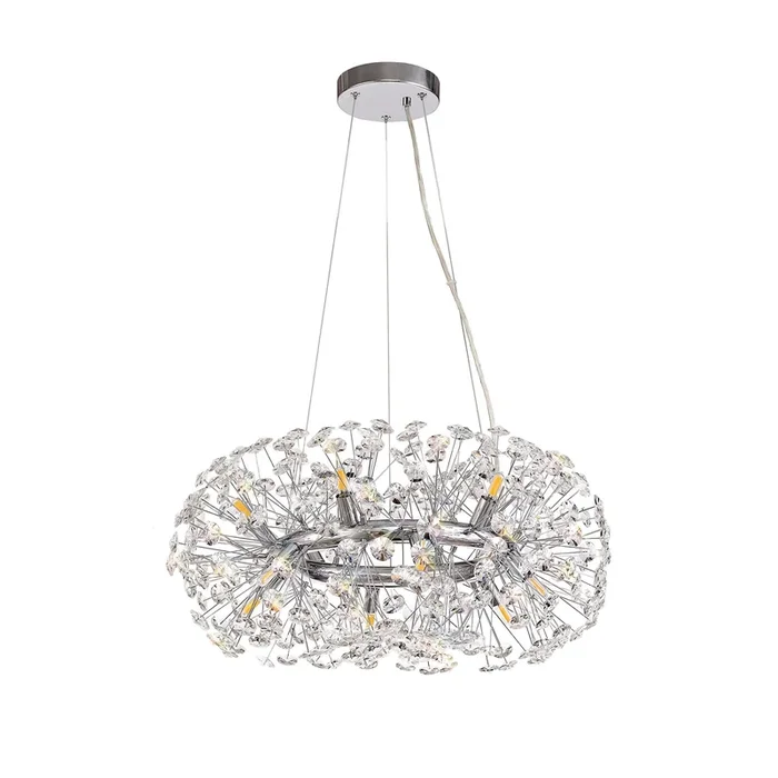 Chakkar Chandelier 12 Light G9 Polished Chrome & Crystal LO173943