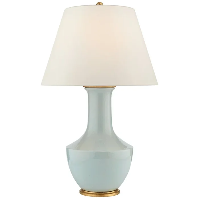 Chapman & Myers Lambay Cordless Table Lamp in Ice Blue with Linen Shade W20″ x H32.25″CHA 8661ICB-L-CL