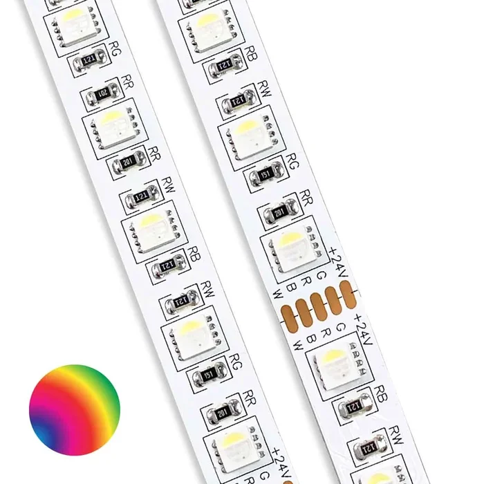 Classic RGBW LED Strip (1st Gen) | IP20 | 60LEDs p/m | 24v | 12mm | Cut every 100mm | 17.2w/m | p/metre & reel