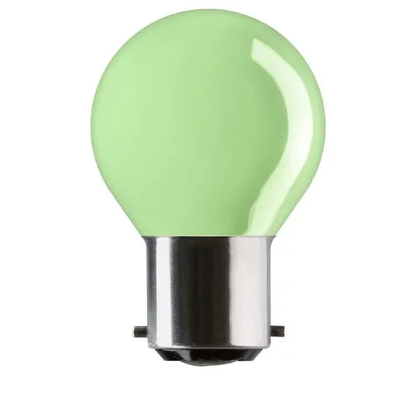 Coloured Golfball 45mm Round Miniglobe 25W BC Green MAX